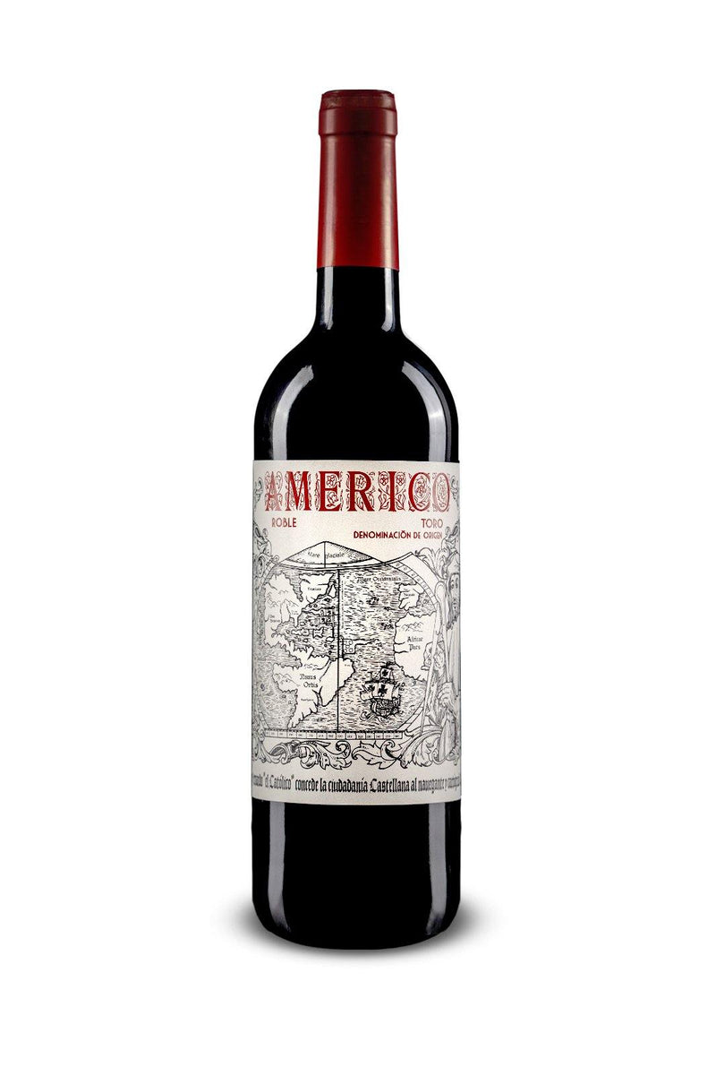 AMÉRICO. ROBLE ESPAÑOL Y AMERICANO DO toro vino