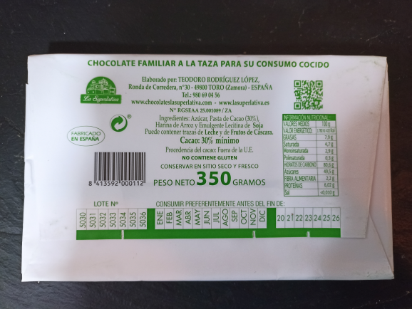 Chocolate a la Taza La Predilecta 350 gr - Bendito Sabor